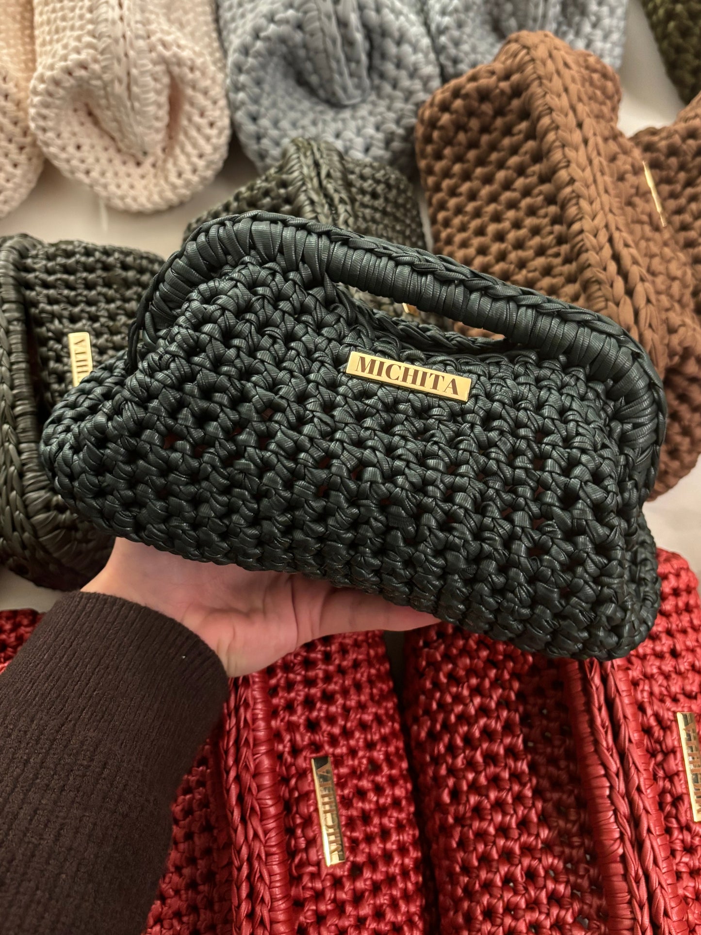 Clutch Bag INTRALMA-VERDE BOTTIGLIA