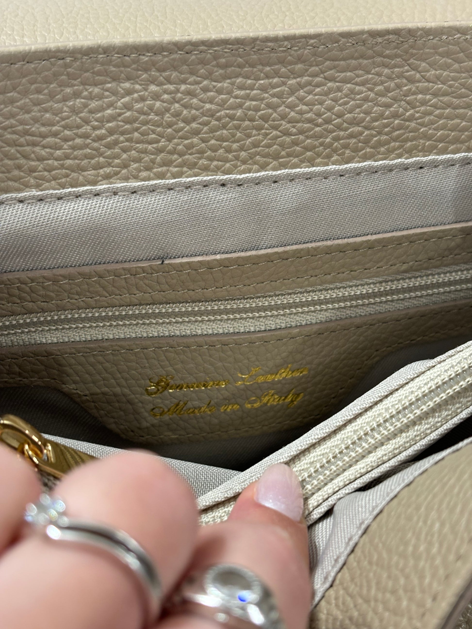 Florence Bag Taupe in vera pelle dollaro MICHITA