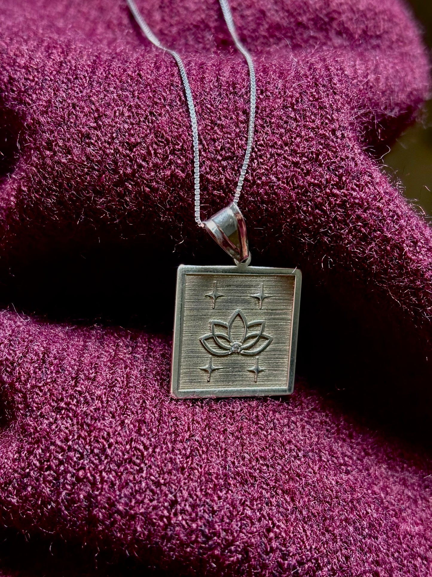 collana ninfea argento