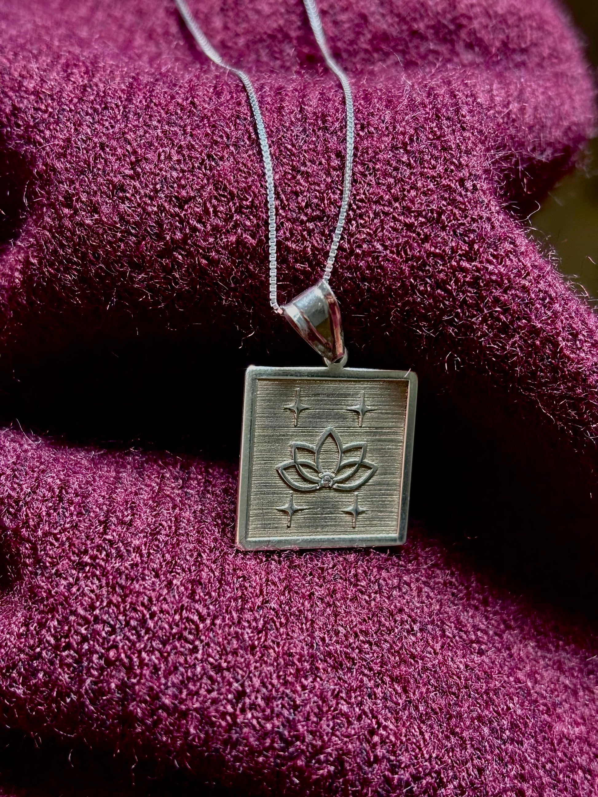 collana ninfea argento