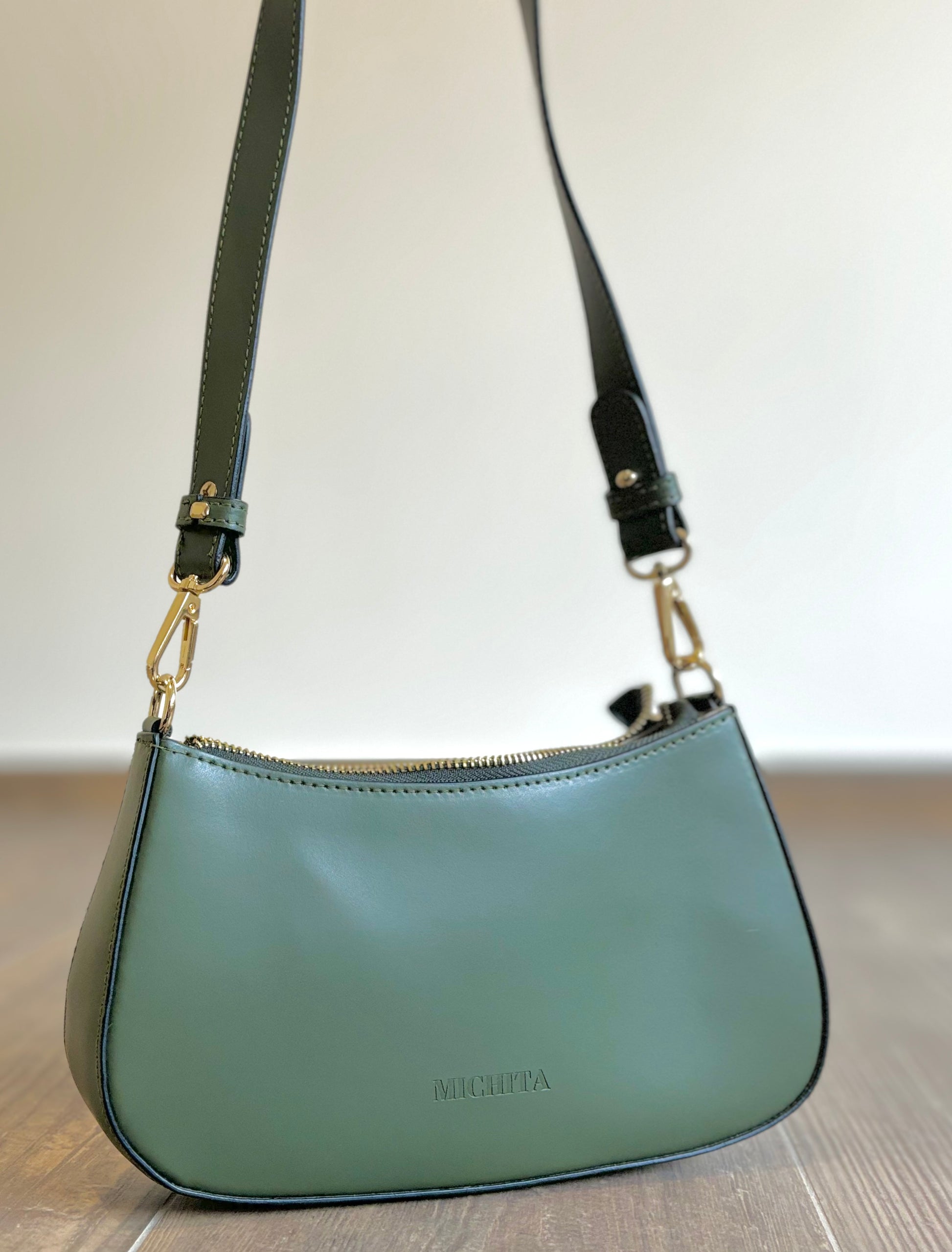 michita bag verde militare frontale