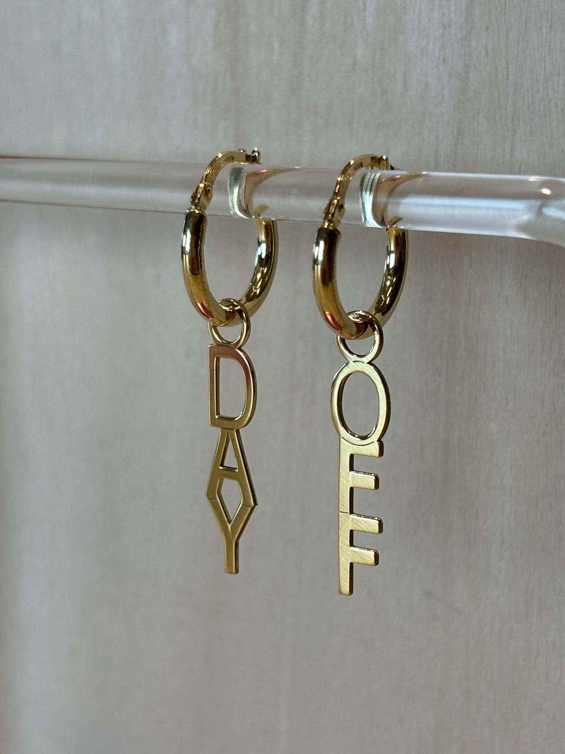 orecchini day off placcati oro